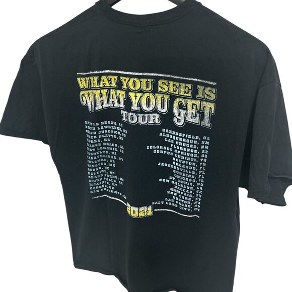 Luke Combs What You See Is What You Get 2021 Black Tour Concert T-Shirt Mens XXL - Picture 5 of 6